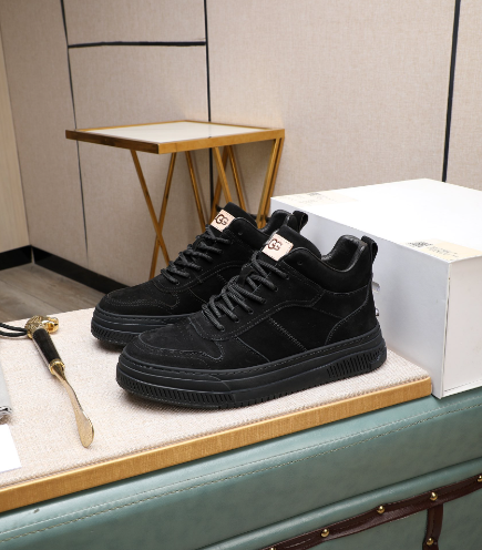 UGG High-Top Lace-Up Sneakers – All Black Suede