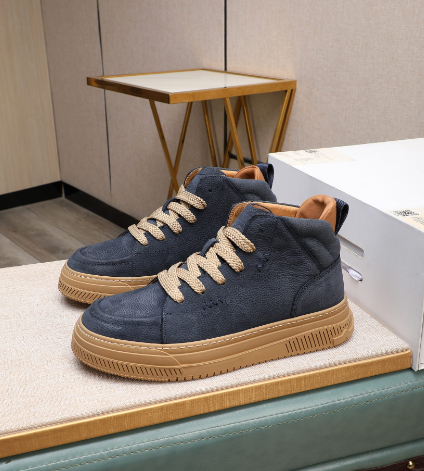 UGG High-Top Lace-Up Sneakers – Navy Blue Suede