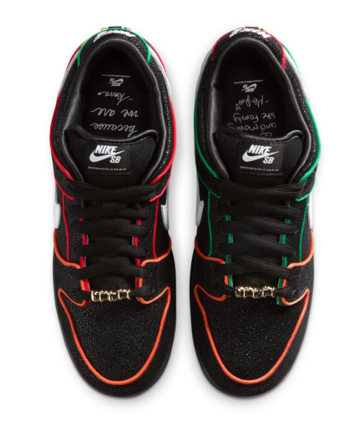 Nike SB Dunk Low Pro QS "Black/White - Challenge Red"
