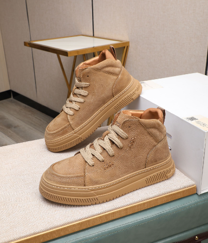UGG High-Top Lace-Up Sneakers – Sand Beige