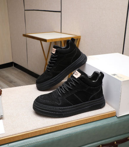 UGG High-Top Lace-Up Sneakers – All Black Suede