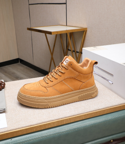 UGG High-Top Lace-Up Sneakers – Tan Suede