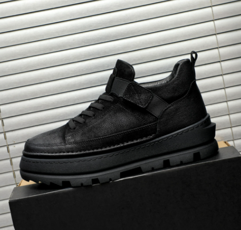 UGG Leather High-Top Sneaker – Triple Black