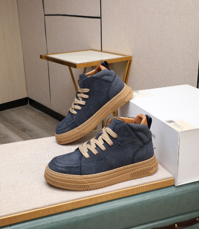 UGG High-Top Lace-Up Sneakers – Navy Blue Suede