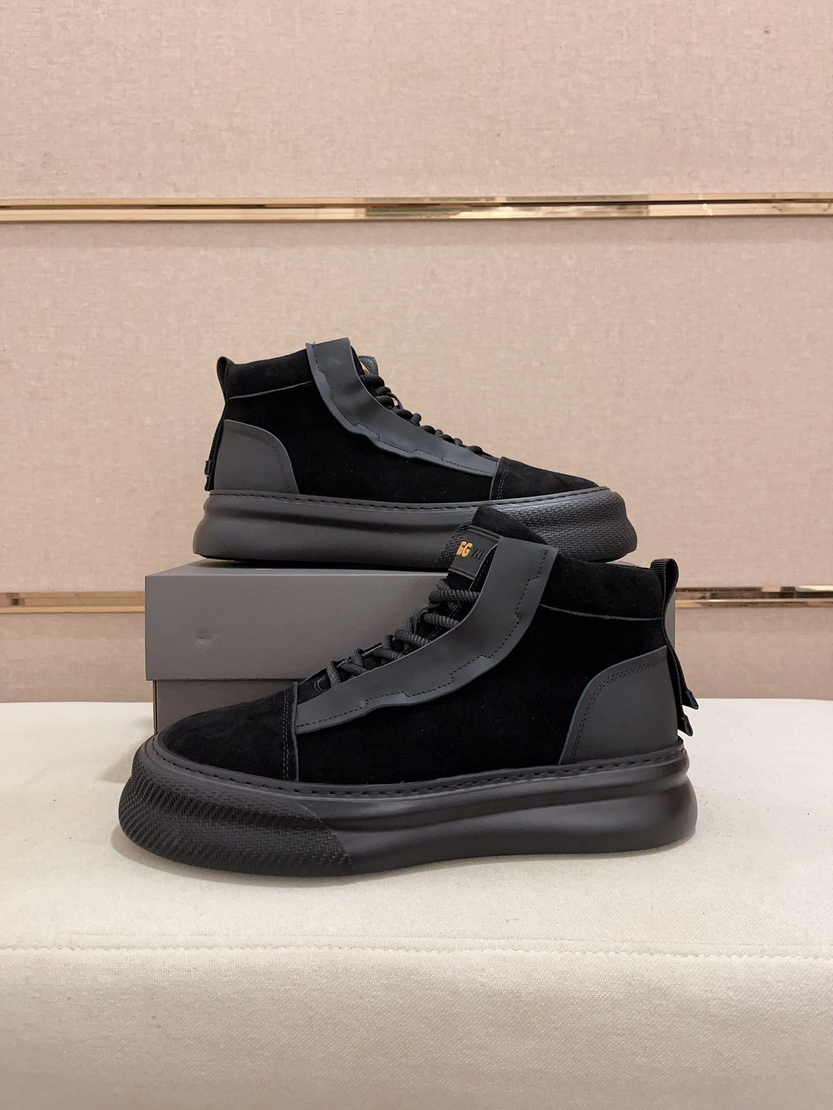UGG Suede High-Top Skate Sneaker – Triple Black