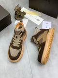 UGG Lug Sole High-Top Sneaker Boot – Dark Brown & Sand