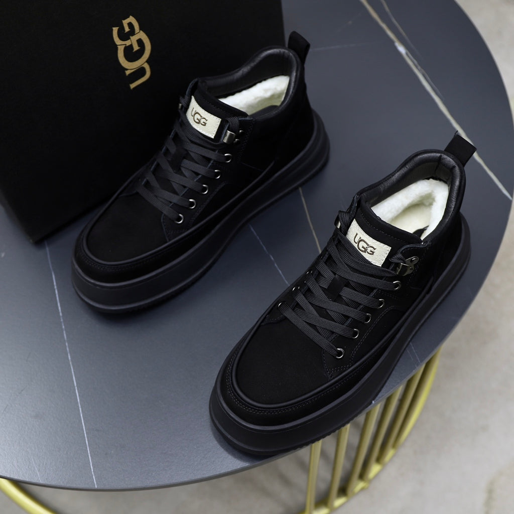 UGG Chunky Runner High-Top Sneakers – Triple Black
