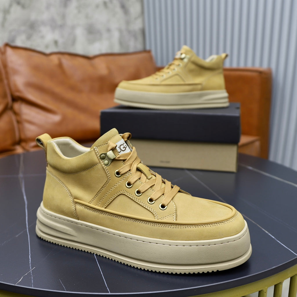 UGG Chunky Runner High-Top Sneakers – Sand & Cream