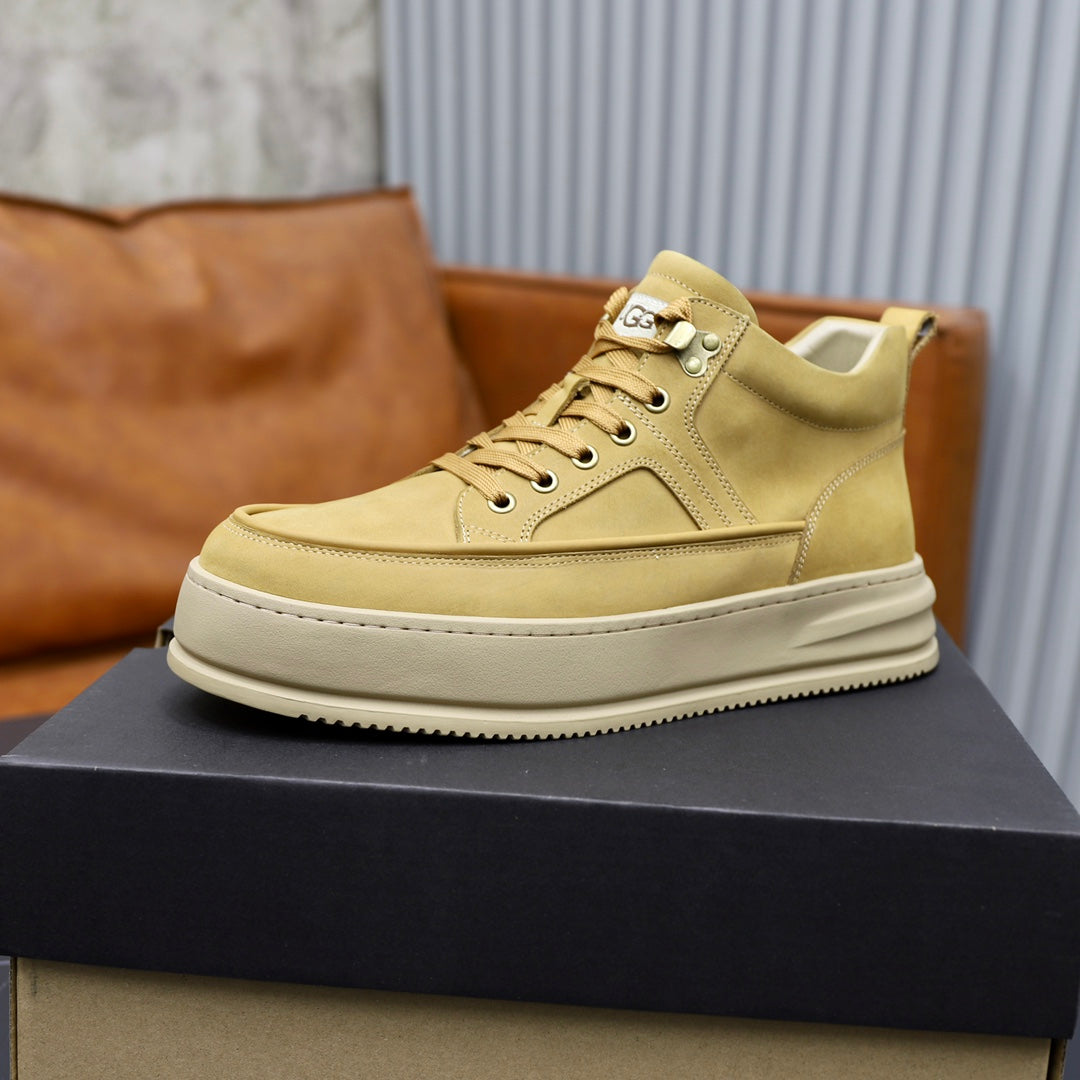 UGG Chunky Runner High-Top Sneakers – Sand & Cream