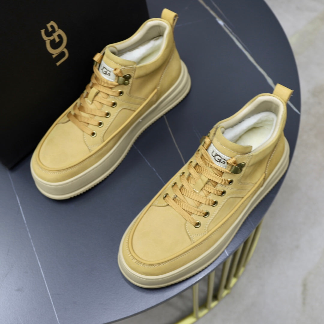 UGG Chunky Runner High-Top Sneakers – Sand & Cream