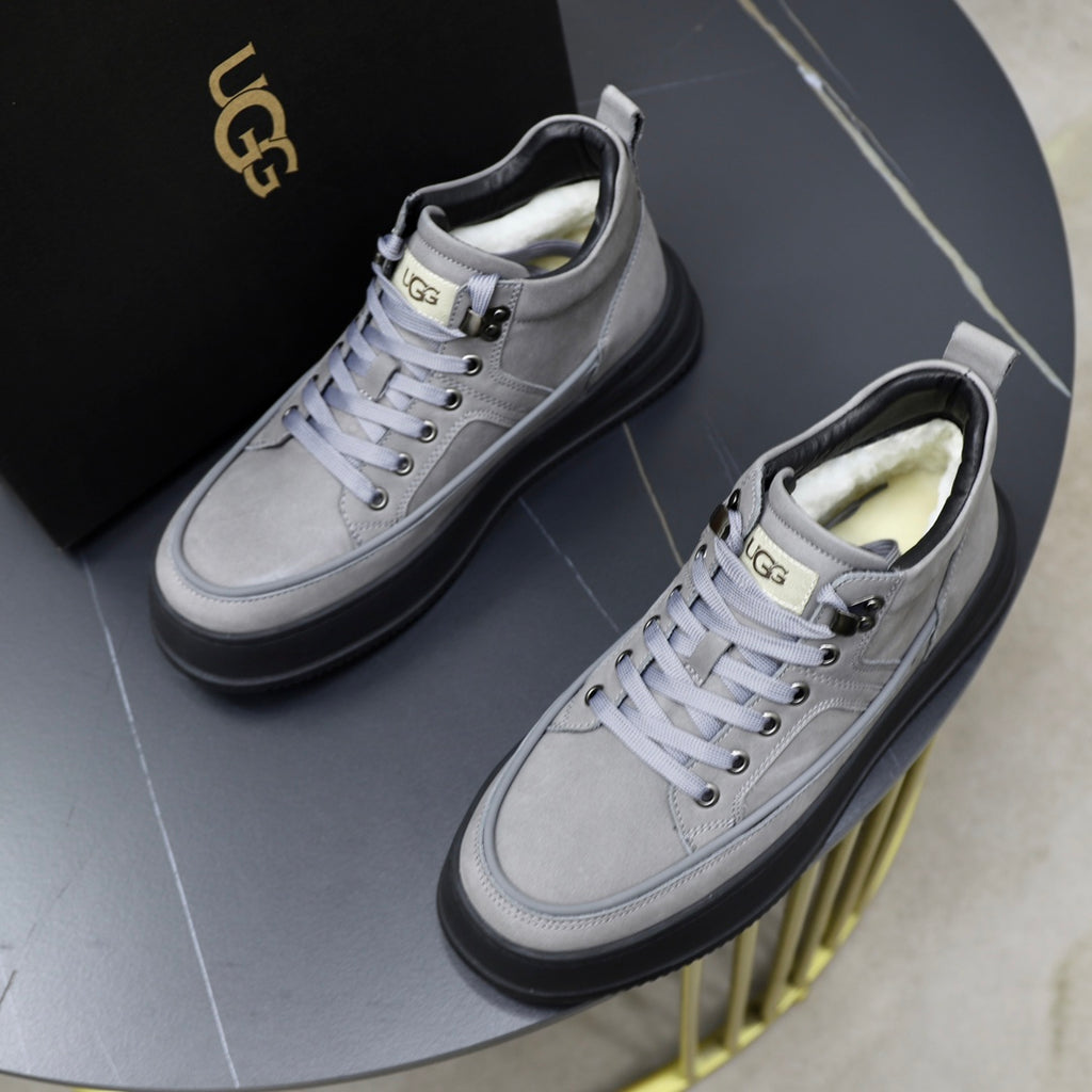 UGG Chunky Runner High-Top Sneakers – Grey & Black