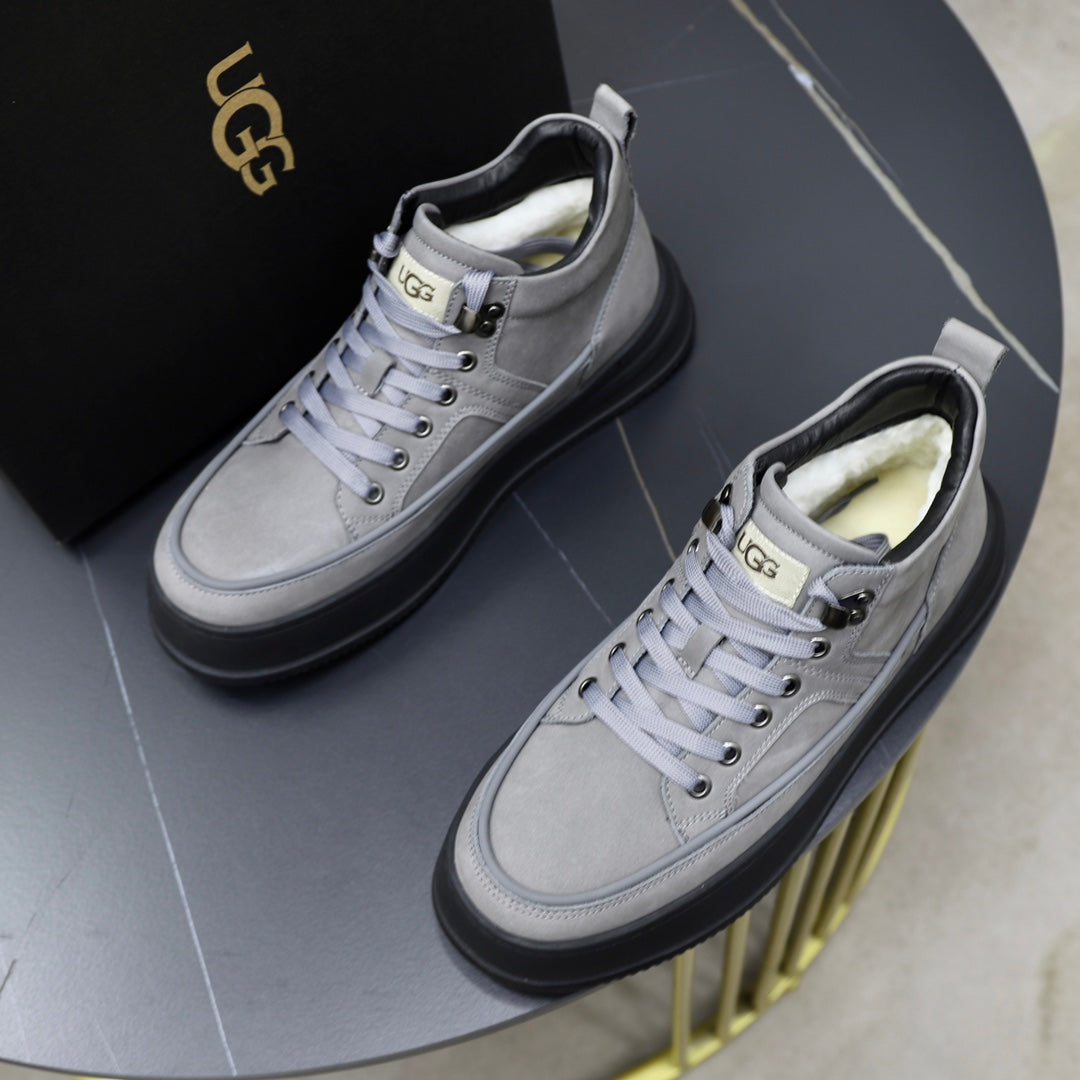 UGG Chunky Runner High-Top Sneakers – Grey & Black