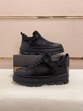 UGG Premium Leather Platform Sneaker – Triple Black