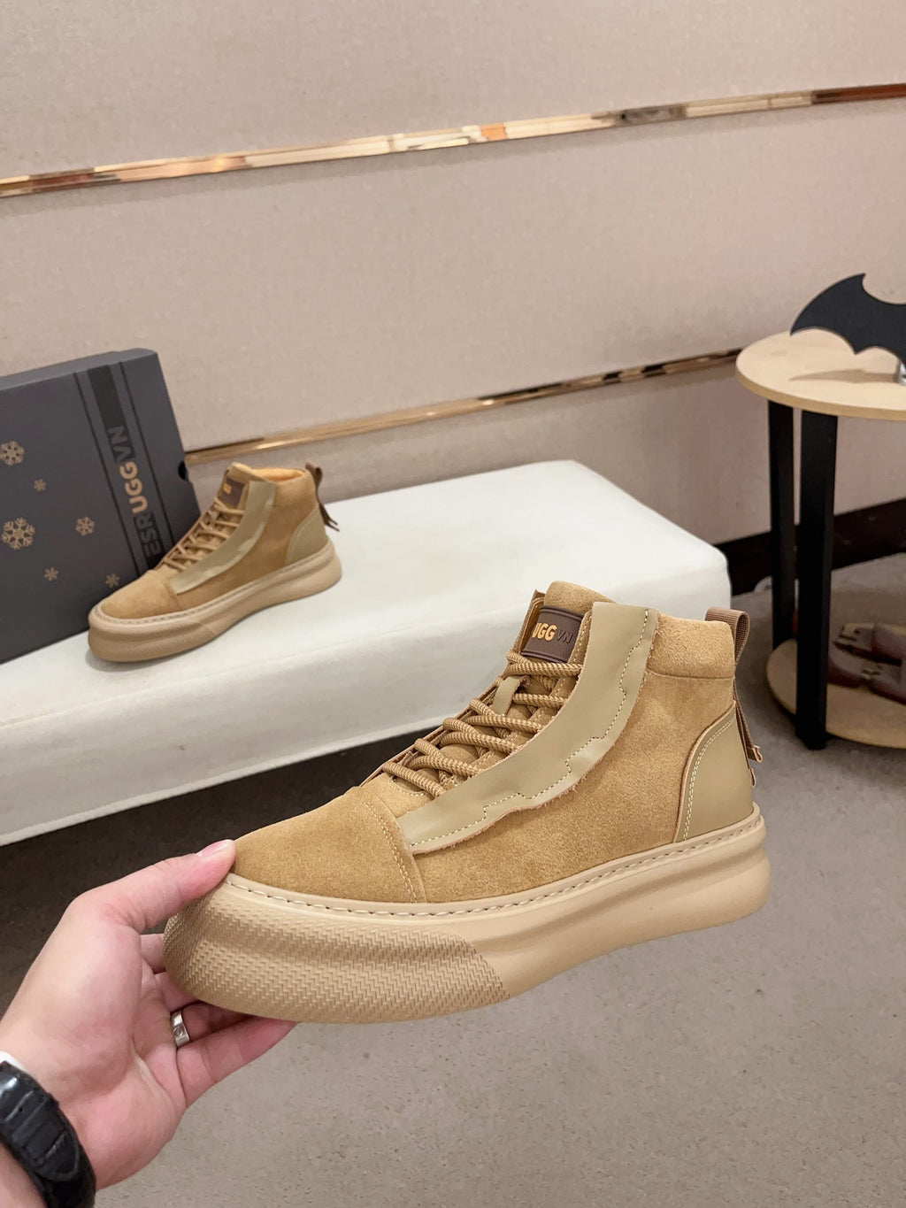 UGG Suede High-Top Skate Sneaker – Sand