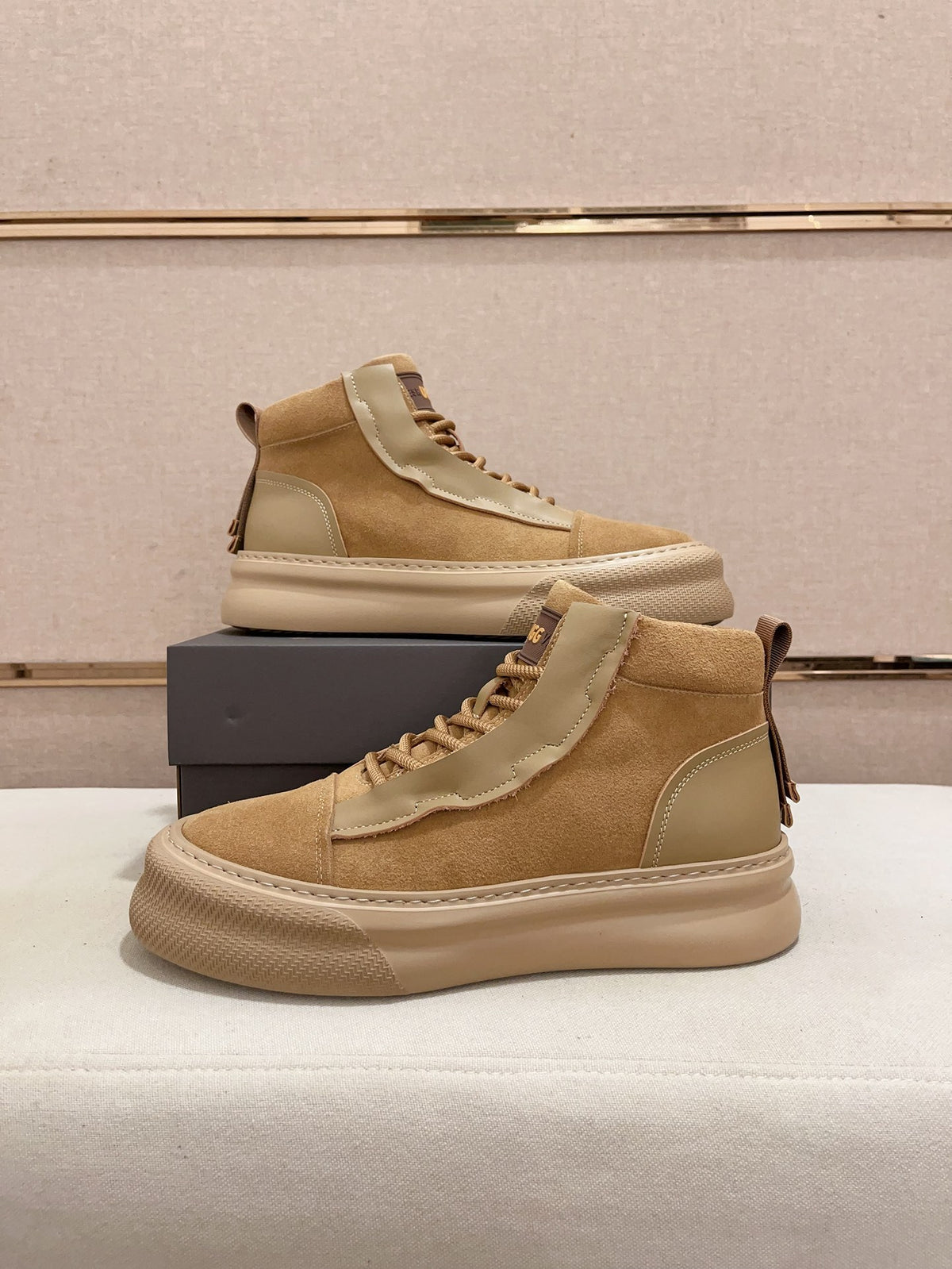 UGG Suede High-Top Skate Sneaker – Sand