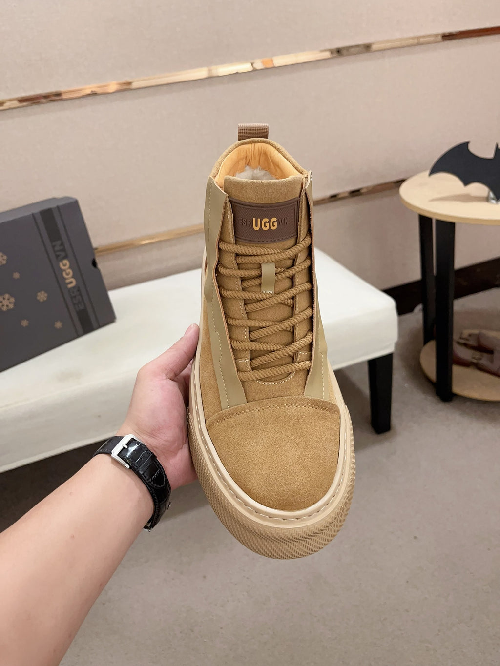 UGG Suede High-Top Skate Sneaker – Sand