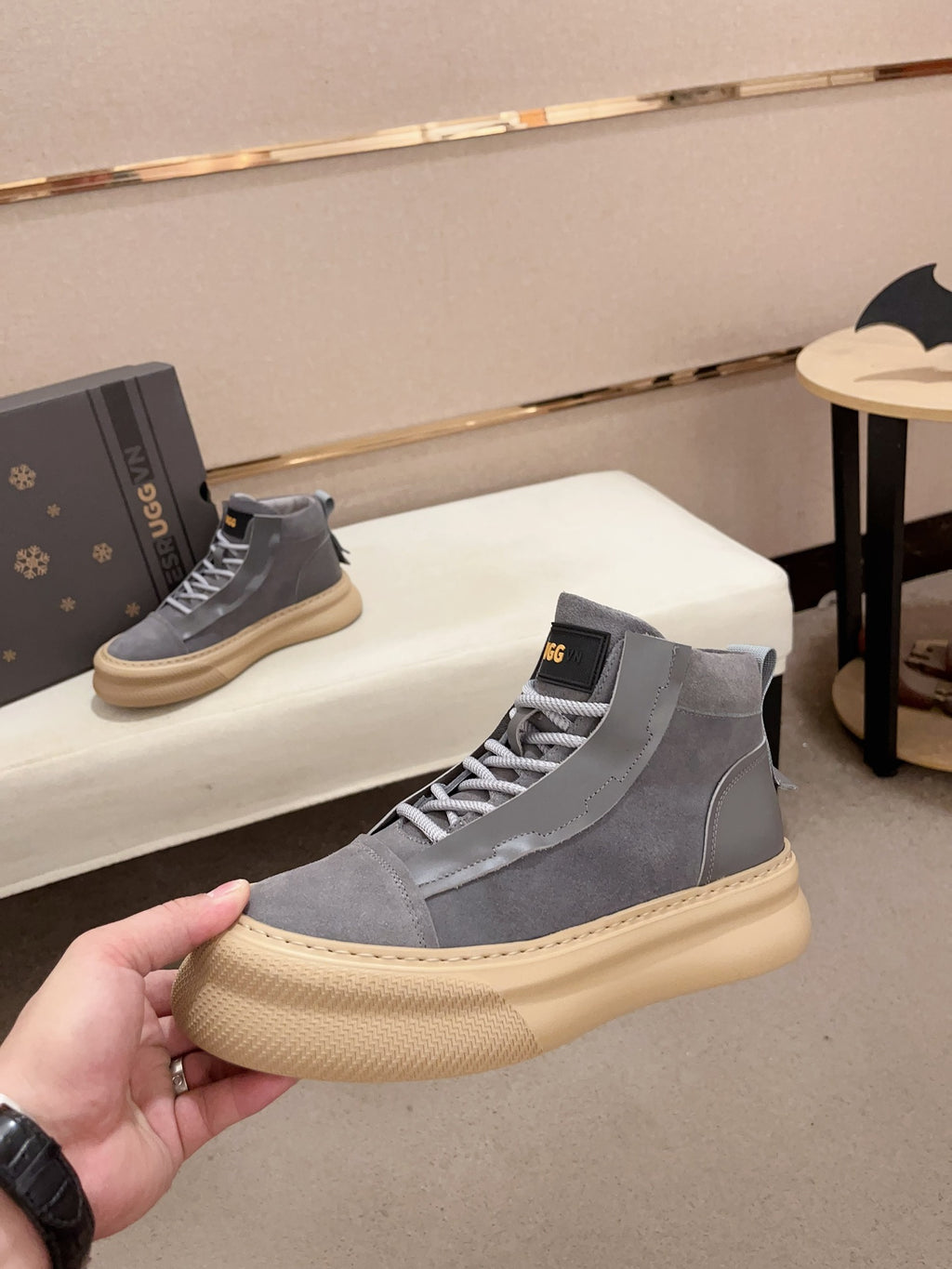 UGG Suede High-Top Skate Sneaker – Slate Grey