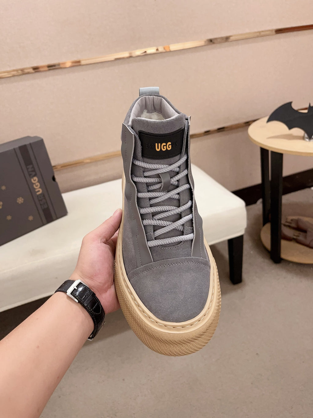 UGG Suede High-Top Skate Sneaker – Slate Grey