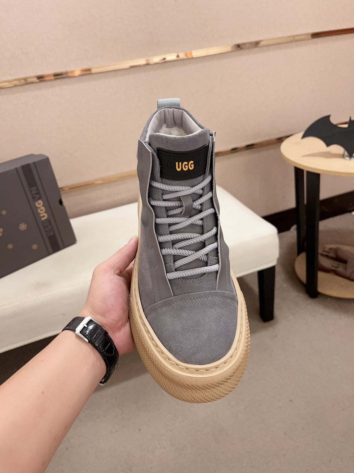 UGG Suede High-Top Skate Sneaker – Slate Grey
