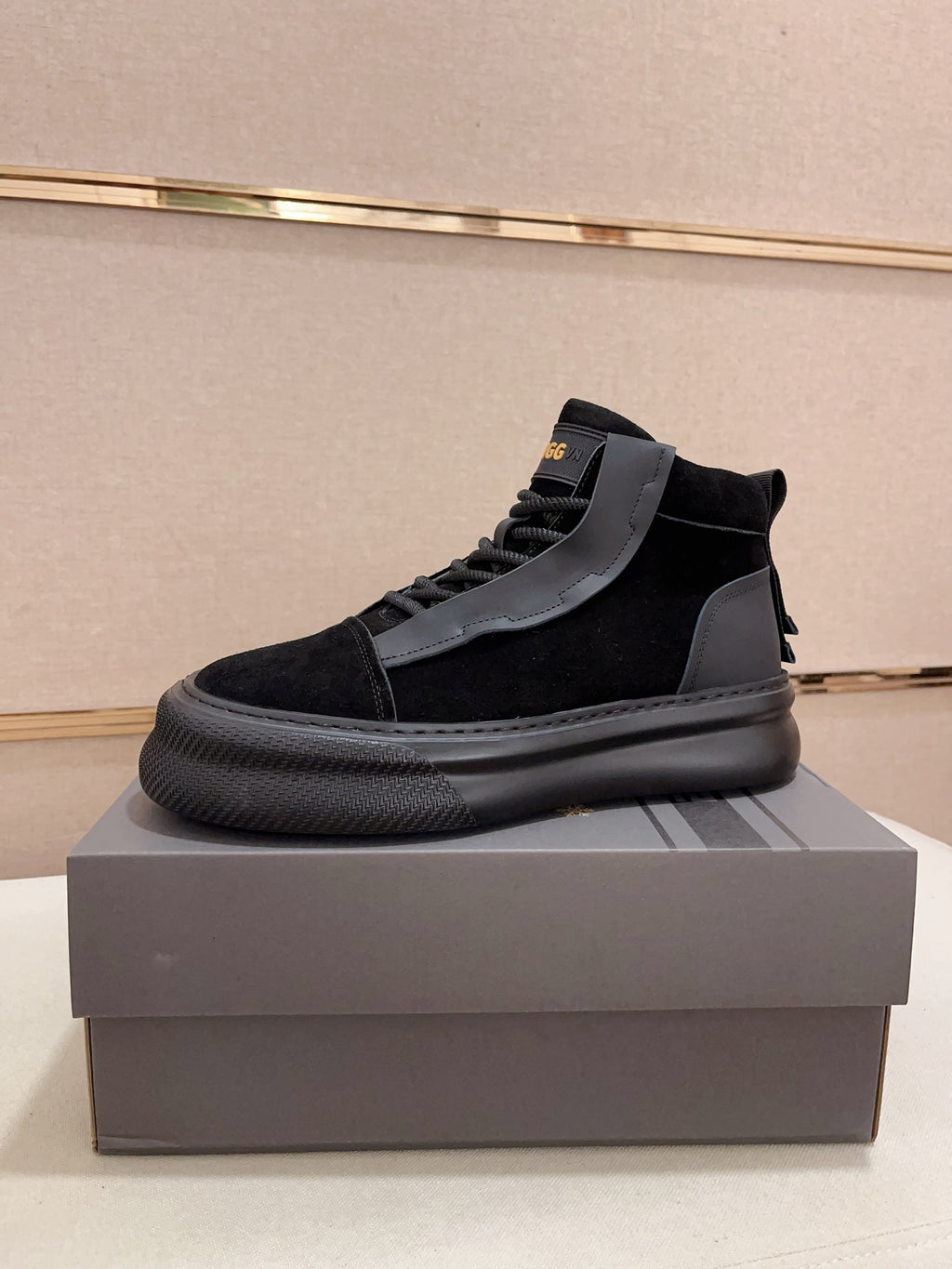 UGG Suede High-Top Skate Sneaker – Triple Black