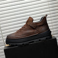 UGG Pebbled Leather Low-Top Sneaker – Chocolate Brown