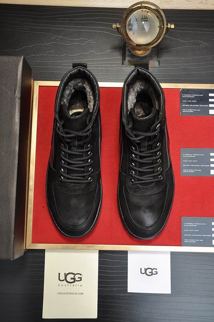 UGG High-Top Lace-Up Sneaker Boot – Black