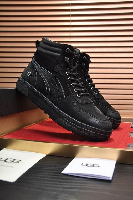 UGG High-Top Lace-Up Sneaker Boot – Black