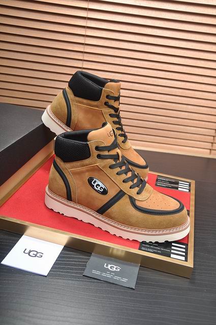 UGG High-Top Lace-Up Sneaker Boot – Tan