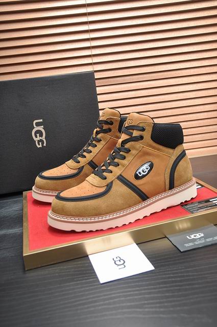 UGG High-Top Lace-Up Sneaker Boot – Tan