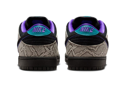 Nike SB Dunk Low x Dashawn Jordan - Snake Skin / Black / Fierce Purple