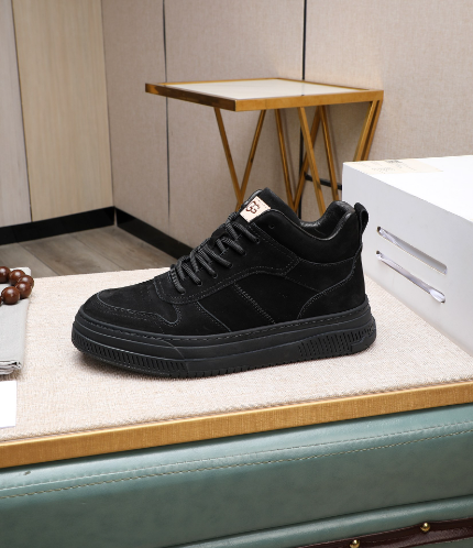 UGG High-Top Lace-Up Sneakers – All Black Suede